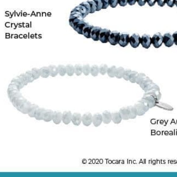 Tocara Sylvie Anne FB70003 Grey Aurora Borealis Crystal Stretch Bracelet | C$14 - Picture 3 of 3
